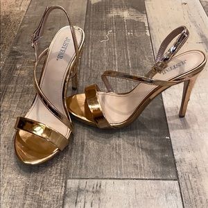 Rose gold just fab Highhill shoes size 8 1/2